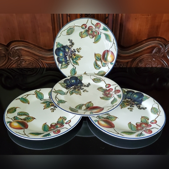 (4) "Macintosh" Pier 1 10 1/4" Dinner Plates by England🇬🇧 Angleterre (retired) - Picture 7 of 7